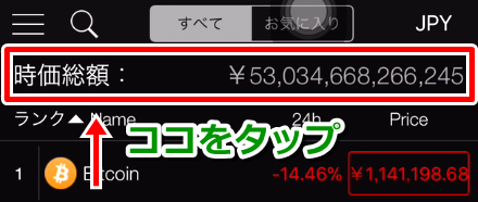 Coin Stats,使い方,読み方,アプリ,ウィジェット,iPhone,Android,日本円,ポートフォリオ,仮想通貨,app