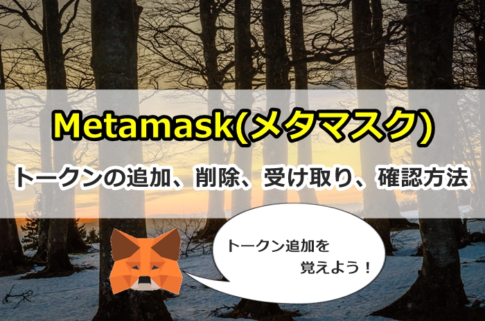 metamask,メタマスク,使い方,トークン,追加,削除,確認,受け取り,受取,入金,移動,仮想通貨